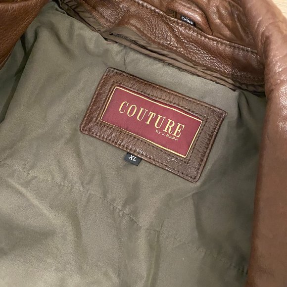 Couture by J. Park Brown Genuine Leather Jacket - Picture 3 of 6